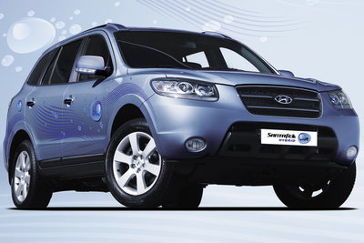 2008 Hyundai Santa Fe blue Hybrid